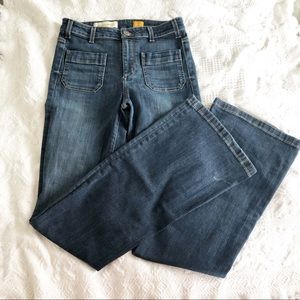 Pilcro and the letterpress high rise flare jeans